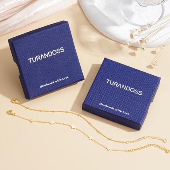 Dainty Gold Plated Bracelet Set Minimalist Stackable Adjustable Fit Everyday - Picture 8 of 8